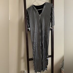 Black and White Striped Belly Dancing Dress